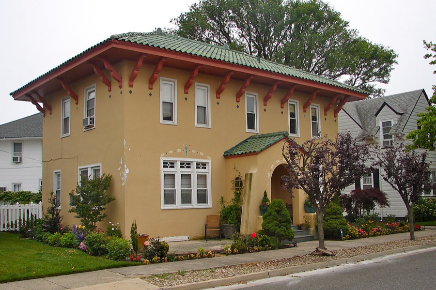 House with a restored clay tile roof